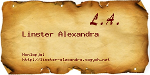 Linster Alexandra névjegykártya